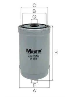 Фільтр паливний Hyundai/Kia 1.4-2.2CRDi 05- Mfilter DF 3570