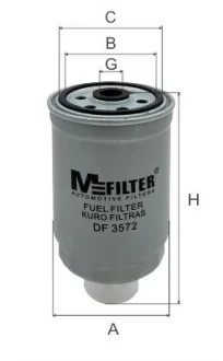 Фільтр паливний Passat B5/A4 1.9TDI >00 Mfilter DF 3572