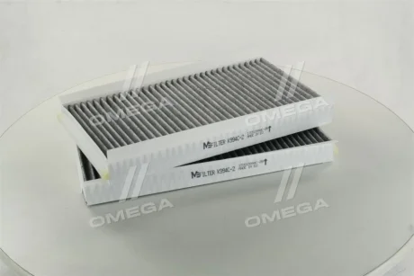 Фільтр салону BMW 5 (E60) 3.0D 01- (вугільний) (к-кт) Mfilter K 994C-2