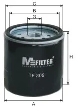 Фільтр масляний Transit 2.5D/TD 84-00/Connect 1.8DI/TDI Mfilter TF 309