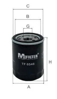 Фільтр масляний Nissan 1.3/1.6/2.0 Mfilter TF 6546