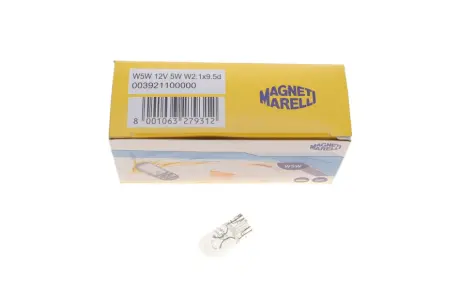 Лампа розжарювання W5W 12V 5W W2.1x9.5d (MagnetiMarelli) MAGNETI MARELLI 003921100000