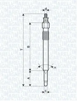 Свічка розжарювання LAND ROVER DEFENDER,DISCOVERY,RANGE ROVER I,II [] MAGNETI MARELLI 062900020304