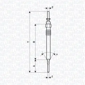 Свічка розжарювання (керамічна) BMW 3 E90 316d/318d 07- MAGNETI MARELLI 062900130304