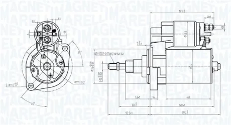 MAGNETI MARELLI VW Стартер (новий) PASSAT -97 Magneti Marelli 063720601010