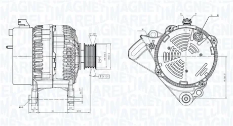 MAGNETI MARELLI VW Генератор SEAT, SKODA 91- Magneti Marelli 063730733010