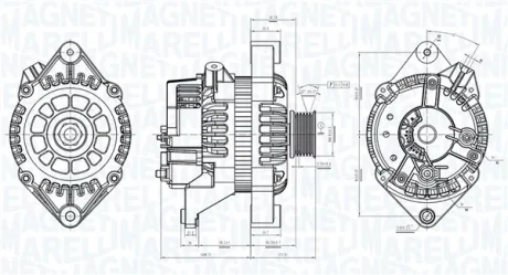 MAGNETI MARELLI OPEL Генератор ASCONA C 1,8I 1982-1988 1,8S 1986-1988 ASTRA F 1,8I 1992-1998 2,0I 1992-1998 CALIBRA A 2,0 Magneti Marelli 063730861010