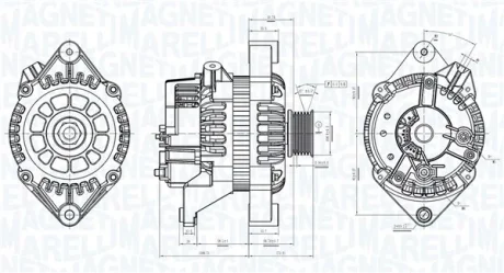 MAGNETI MARELLI OPEL генератор (новий) ASTRA F Magneti Marelli 063731053010