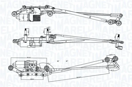 MAGNETI MARELLI AUDI Трапеція склоочисника (з двиг.) Q7 3.0, 3.6, 4.2, 6.0 06- Magneti Marelli 064351731010