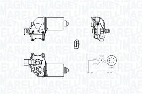 MAGNETI MARELLI BMW Двигун склоочисника X1 (E84) Magneti Marelli 064378400010