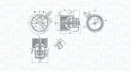 Вентилятор салону DUSTER, LOGAN II, LOGAN MCV II, SANDERO II RENAULT CLIO IV, DUSTER, LOGAN I, LOGAN/STEPWAY II, SANDERO/STEPWAY II, THALIA III 0.9-2.0 02.08 Magneti Marelli 069412247010