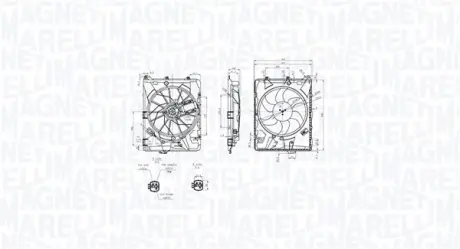 BMW Вентилятор радіатора 1 (E81), 1 (E87), 3 (E90), 3 Купе (E92) MAGNETI MARELLI 069422849010
