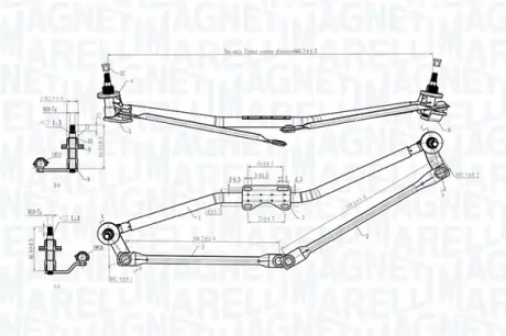 Механізм склоочисника MAGNETI MARELLI 085570170010