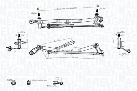 MAGNETI MARELLI RENAULT Трапеція склоочисників MEGANE II 04- Magneti Marelli 085570736010
