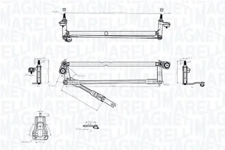 MAGNETI MARELLI SKODA Трапеція склоочисників (без двигуна) OCTAVIA II 04- Magneti Marelli 085570748010