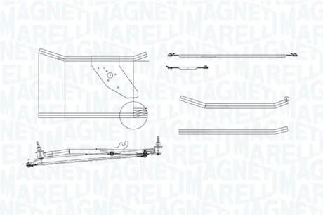 MAGNETI MARELLI RENAULT Тяга склоочисника (без двигуна) Dacia Logan 05 - Magneti Marelli 085570760010