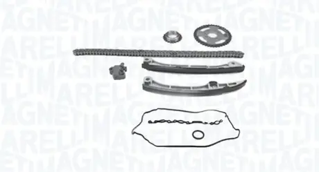 TOYOTA К-т ланцюга ГРМ (ланцюг+2 зірочки+2 направляючі+натягувач+прокладки+сальник)Avensis 2.0-2.2D, RAV-4 MAGNETI MARELLI 341500001010