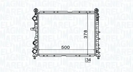 FIAT Радиатор охлаждения Tipo,Tempra 1.4/2.0 MAGNETI MARELLI 350213154600