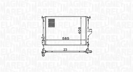 RENAULT радіатор охолодження Sandero, Logan 1.4/1.6,1.5dCi MAGNETI MARELLI 350213160900