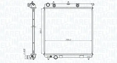 CITROEN Радиатор охлаждения C2/3/4,Peugeot 2008,207,208 1.0/1.6 MAGNETI MARELLI 350213173500