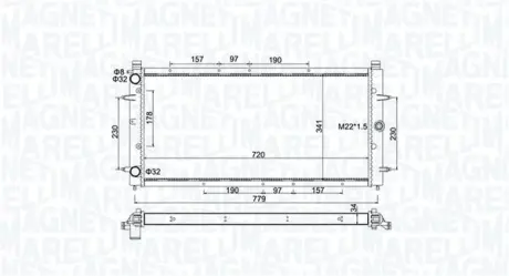 Радіатор VW T4 MAGNETI MARELLI 350213174600