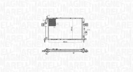OPEL Радіатор сист. охолодження двиг. ASTRA 1,7 DTL 98- MAGNETI MARELLI 350213176700