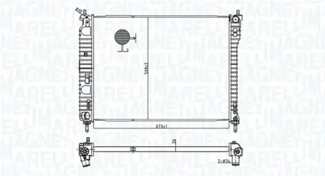 OPEL Радіатор системи охолодження двигуна ANTARA A 2.4 06-, CHEVROLET, VAUXHALL MAGNETI MARELLI 350213179800