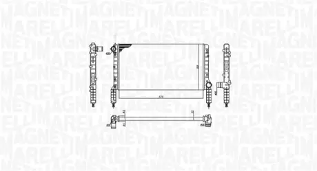 Радіатор двигуна FIAT DOBLO 1.2-1,6 MAGNETI MARELLI 350213180000