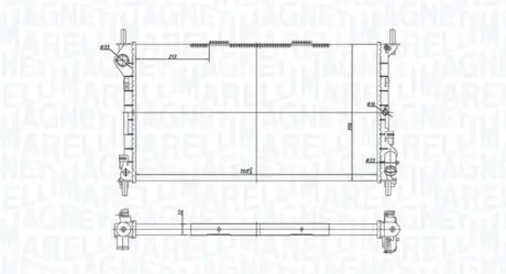 FORD радіатор охолодження 700х396х32 Transit Connect 1.8 16V/1.8TDCi 02- MAGNETI MARELLI 350213181200