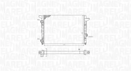 VW Радіатор сист. охолодження двиг. Passat 1.6/1.8/2.0 93- MAGNETI MARELLI 350213185400