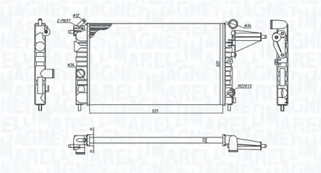 Радіатор OPEL VECTRA A 1.6 MAGNETI MARELLI 350213189100