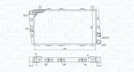Радіатор SKODA FAVORIT MAGNETI MARELLI 350213189700
