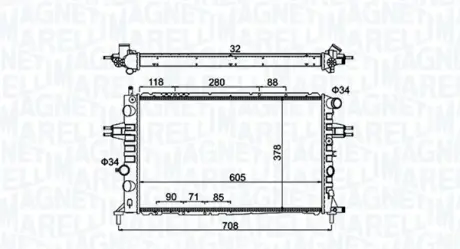 Радіатор OPEL ASTRA G -05 MAGNETI MARELLI 350213192300