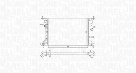 OPEL радіатор охолодження Vectra A/B 88- MAGNETI MARELLI 350213194800