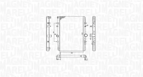 PEUGEOT Радиатор охлаждения 406/607 2.2 MAGNETI MARELLI 350213199400