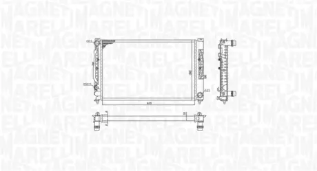 VW Радіатор охолодження Audi A4/6,Passat,Skoda SuperB I 2.5TDI/2.8 MAGNETI MARELLI 350213199900