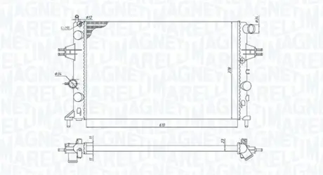 Радіатор OPEL ASTRA G 1.4-1.6-1.8 [] MAGNETI MARELLI 350213970000