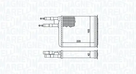 CITROEN радіатор опалення Jumper,Fiat Ducato,Peugeot Boxer 94- MAGNETI MARELLI 350218401000