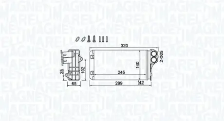 PEUGEOT радіатор пічки 206 XSARA PICASSO MAGNETI MARELLI 350218416000