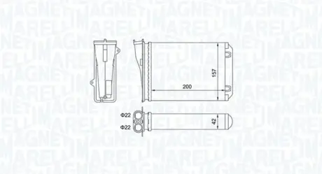 PEUGEOT радіатор опалення 208 12- MAGNETI MARELLI 350218463000