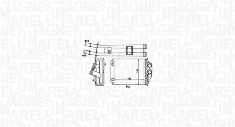 FIAT радіатор опалення 500,Panda,Ford Ka Magneti Marelli 350218491000
