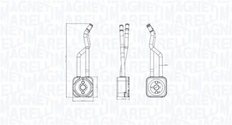 Масляний радіатор SEAT LEON, TOLEDO II SKODA OCTAVIA I VW BORA, BORA I, GOLF IV, LUPO I, POLO 1.4/1.6 10.99-12.10 MAGNETI MARELLI 350300003800