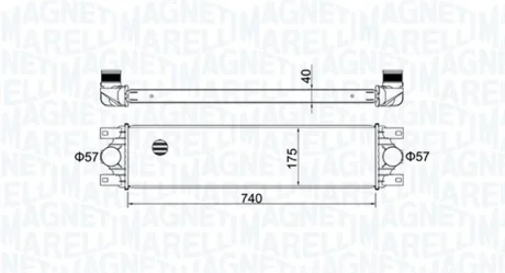 RENAULT Інтеркулер MASTER II 1.9, 2.2, 2.5 00-, OPEL, NISSAN Magneti Marelli 351319204790