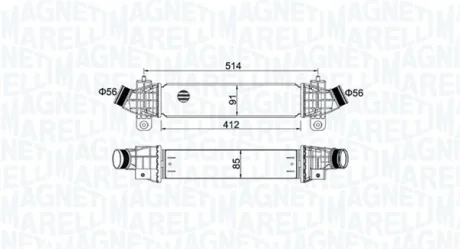FORD Інтеркулер Mondeo III 2.0/2.2TDCi 00 Magneti Marelli 351319204970