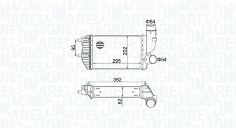 CITROEN інтеркулер Jumper,Fiat Ducato,Peugeot 1.9TDI/2.8HDI 94 Magneti Marelli 351319205000
