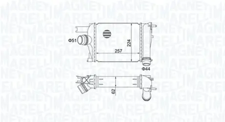 RENAULT Інтеркулер Captur, Clio IV, Dacia Dokker, Duster, Lodgy, Logan II, Sandero II 0.9/1.5dCi MAGNETI MARELLI 351319205170