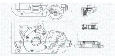 Помпа мастила OPEL ASTRA F,G 1.8, 2.0 MAGNETI MARELLI 351516000028