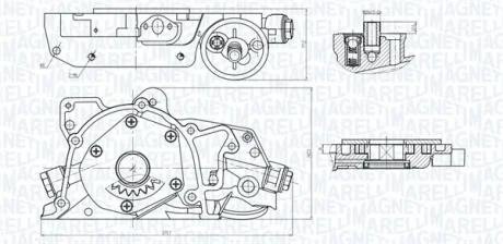 OPEL помпа мастила Astra F,Kadett E,Omega A B,Vectra A MAGNETI MARELLI 351516000045