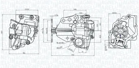 Помпа оливи DB Vito 110-114CDI 14-, W205 1.6d 180-200BlueTEC MAGNETI MARELLI 351516000056