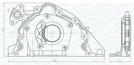 CITROEN помпа мастила C4/5/8,Evasion,Jumpy,Fiat Scudo,Peugeot Magneti Marelli 351516000067
